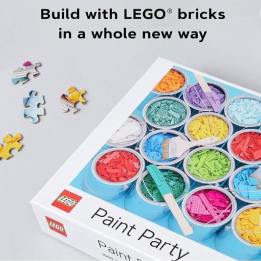 NEW LEGO Paint Party 1000-Piece Jigsaw Puzzle - Multicolor Chronicle Books - Picture 4 of 4
